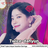 Shell Triple Unique Vacation Earrings(Twice-Dahyun,Mina) - 925 Sterling Silver