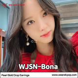 Pearl Bold Drop Earring (WJSN-Bona,Hanhyoju,Kimjisoo) - 925 Sterling Silver
