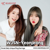 Circle Daily Unique Ring Earring(Choa,WJSN-Yeonjung) - 925 Sterling Silver