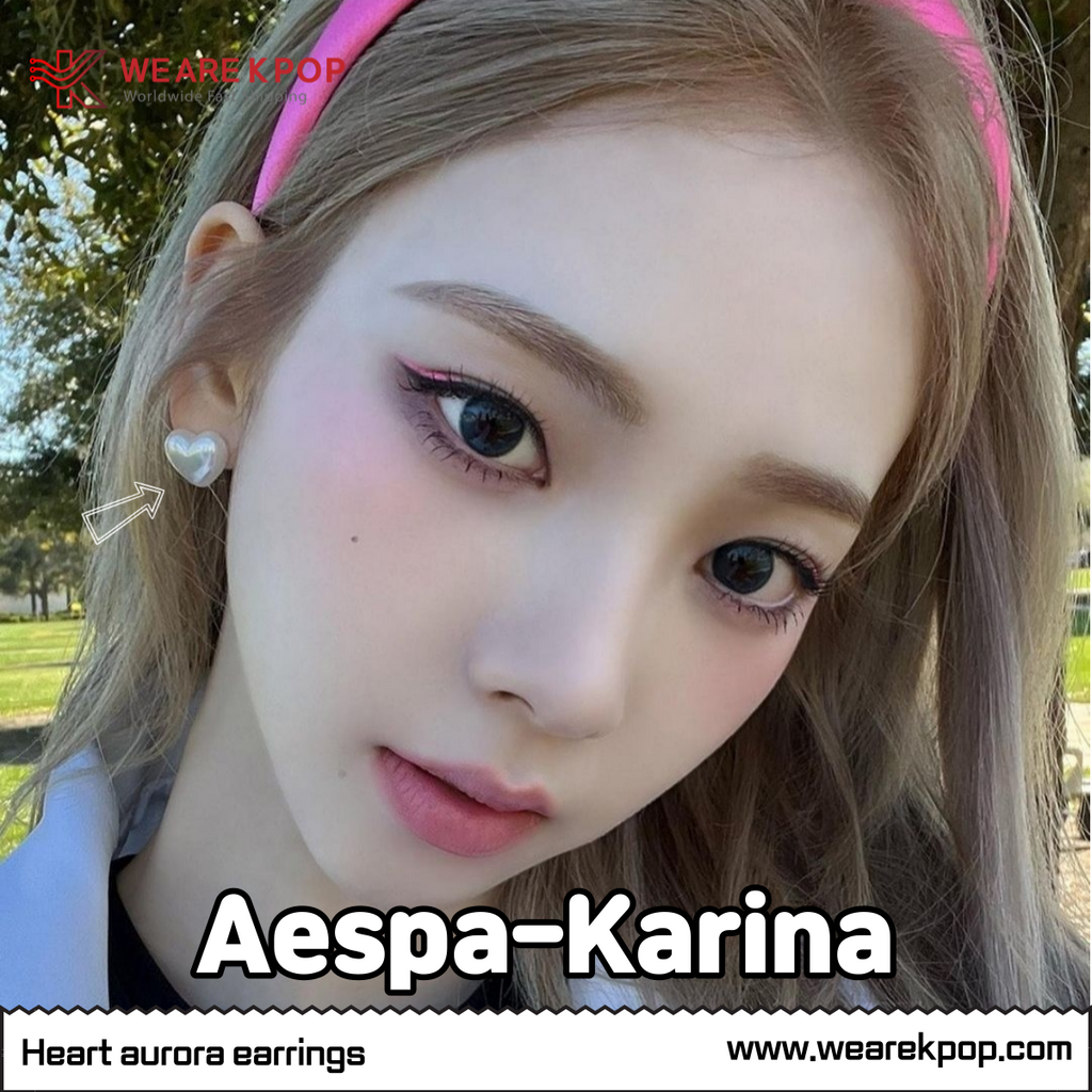 Heart Aurora Earrings (Aespa-Karina, Ningning) - 925 silver - WE ARE KPOP