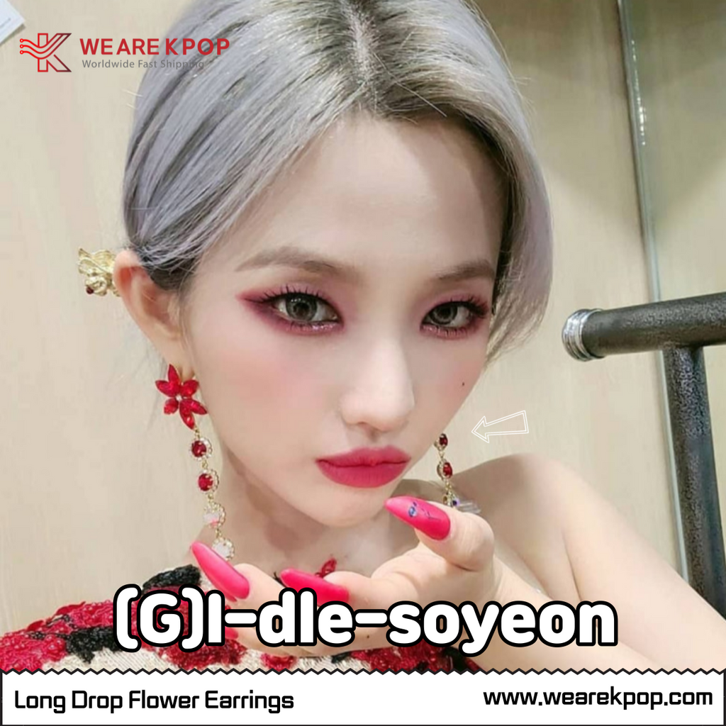 925 silver Accessories - Pearl Ribbon Point Earrings (Ive-jangwonyoung)