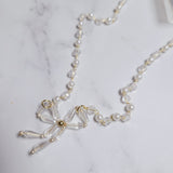 925 silver Accessories -Pearl Butterfly Beads Necklace (Redvelvet-Irene) WE ARE KPOP