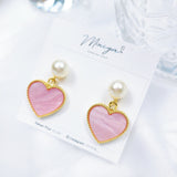 Heart lovely earrings (Izone-Chaeyeon) - 925 Sterling Silver