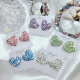 Heart cubic earrings (Ohmygirl-bini,(g)i-dle-Minnie,Lesserafim-Sakura) - 925 Sterling Silver