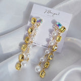 Yellow Swal Pearl Drop Earring (Yangjieun, Iz*one-Hitomi) - 925 Sterling Silver