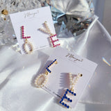 Pearl L.O.V.E earrings (Bravegirls-Minyeong) - 925 Sterling Silver