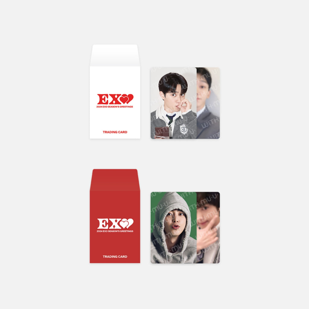 EXO - 12 RANDOM TRADING CARD SET (A Ver.) / 2024 SEASON'S GREETINGS OFFICIAL MD - WE ARE KPOP
